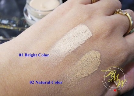 Kate Powdery Mousee BB review-swatch